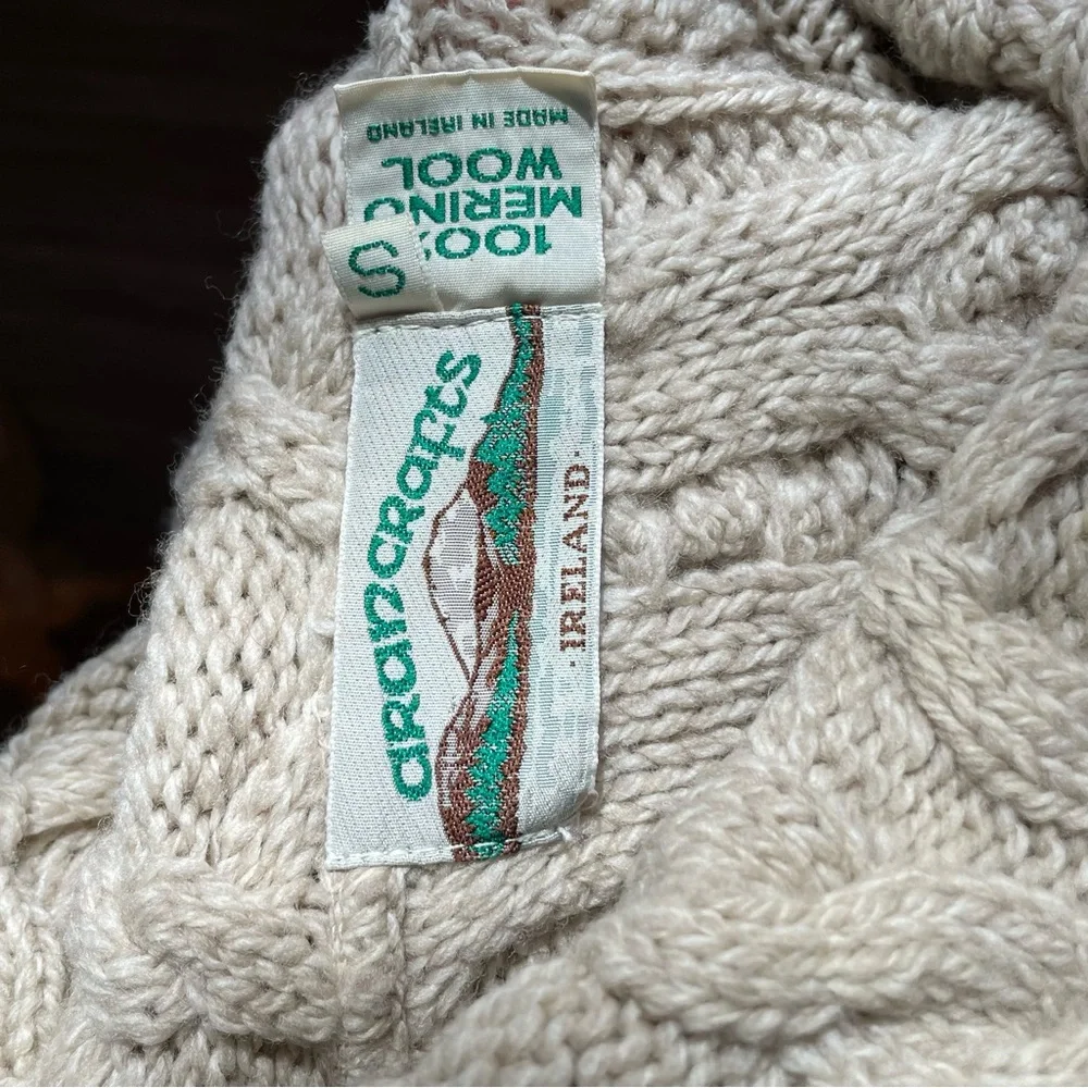 Vintage Irish Cable Knit Sweater - Picture 3 of 3
